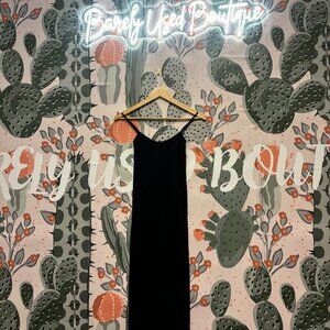 Free People Black Spaghetti Strapped Dress - Size: XS/S